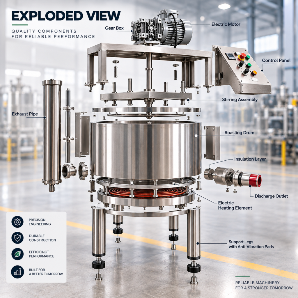 Electric Roaster Machine: Efficient & Uniform Roasting for Commercial Applications Electric Roaster Machine