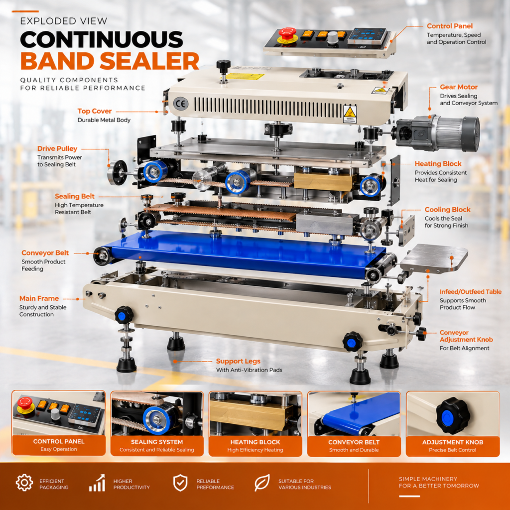Continuous Band Sealer Machine: Efficient Packaging for Modern Businesses Continuous Band Sealer Machine